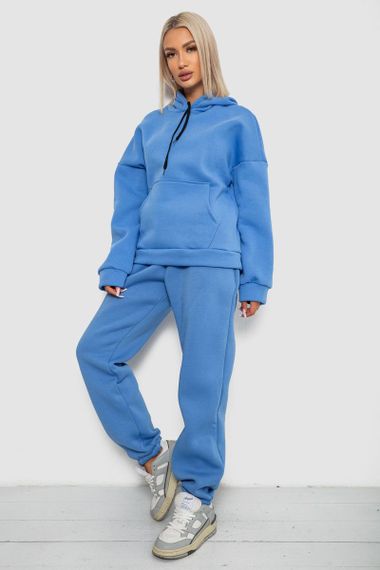 Спортивный костюм женский на флисе, цвет джинс, 238R5726 | Зображення 2