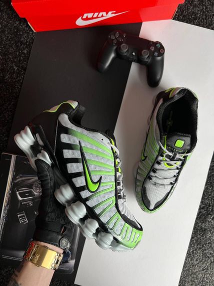 Кроссовки Shox TL White Black Green весна/лето/осень A3572 45 28,5 | Зображення 3