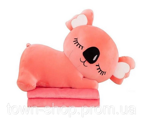 Детская мягкая игрушка "Коала" L1129(Pink) игрушка с пледом, размер 50 см
