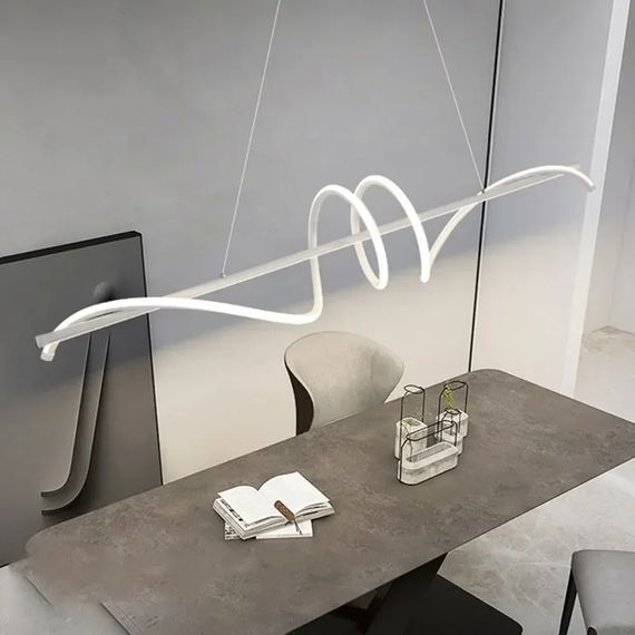 Люстра світлодіодна підвісна LED світильник для квартири на стелю лед 27337 Білий 30-100х20х100 см. | Зображення 1