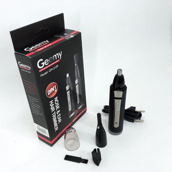 Бритва тример для носа і вух GEMEI GM-3109 2в1, Тример для бороди голови і носа скронь шиї HC-49 | Зображення 8