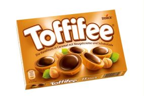 Конфеты в коробке Toffifee, 200 г (24 шт.), Германия. Конфеты шоколадные с целым фундуком