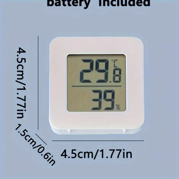 Термометр гигрометр мини цифровой переключатель температуры электронный дисплей, работает от батареек | Зображення 1