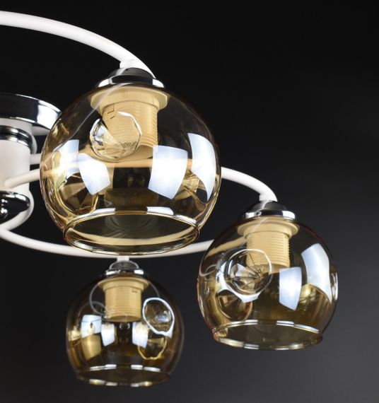 Люстра стельова на 6 лампочок 26175 Білий 20х70х70 см. | Зображення 2