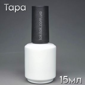 ТАРА бутылочка 15мл с кисточкой (бутылочка белая, крышка черная)