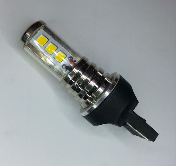 Светодиодная желтая автолампа 7440(W21W)-T20 27W LG Chip (250Lm) Yellow одноконтактная | Зображення 2
