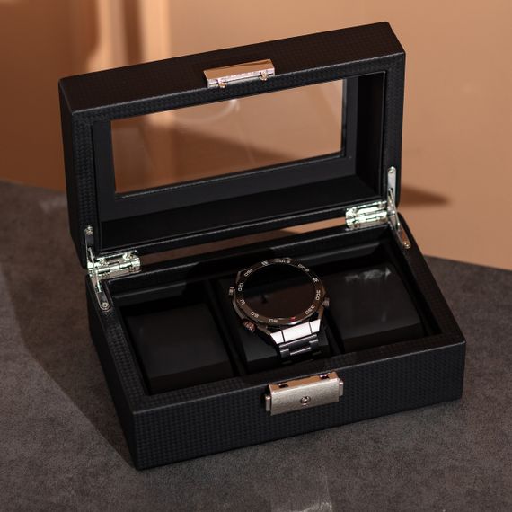 Шкатулка для наручных часов 19×11.5×8 см деревянная на 3 отсека кейс для хранения часов | Зображення 4
