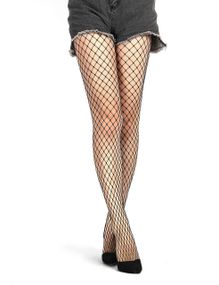 Колготки бесшовные в крупную сеточку Star Night Fence Pantyhose черные, XS-M sexstyle