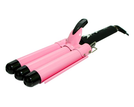 Потрійна Плойка для волосся Gemei GM 1956 65W | Вертикальна плойка для локонів | плойка бігуді | 3 хвилі