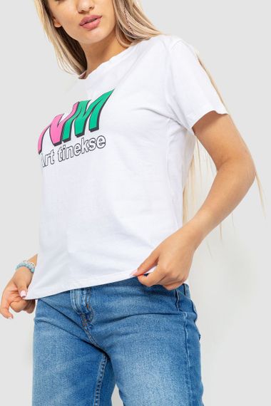 Футболка жіноча з принтом, колір білий, 221R3007-1 | Зображення 2