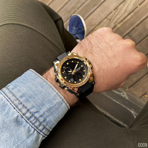 Чоловічий годинник Sanda 739 Black-Gold | Зображення 9