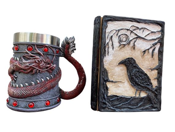 Подарунковий набір Кухоль 3D Танард Red Rose та Блокнот 3D «Тінь Ворона»