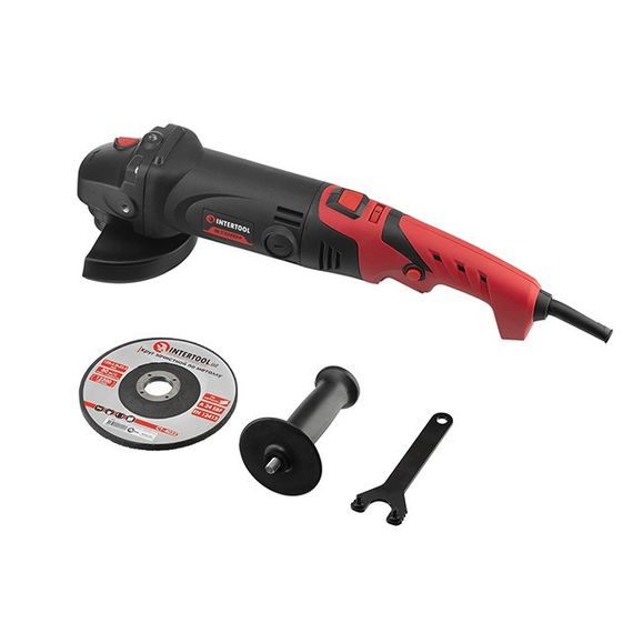 Шліфмашина кутова 1200Вт, діаметр круга 125мм, 5000-12000 об/хв, поворотне руків'я INTERTOOL WT-0225 | Зображення 6