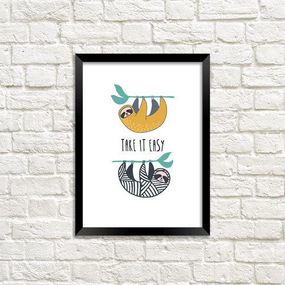 Постер в рамке Take it easy 15x21 см, A5 (MT5_18A043)