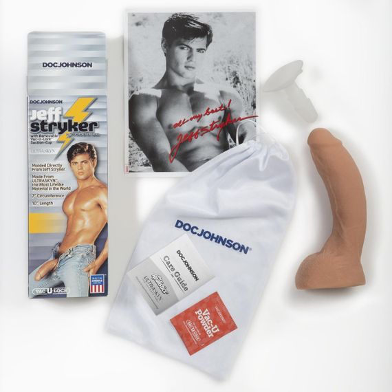 Фалоімітатор Doc Johnson Jeff Stryker White - ULTRASKYN, діаметр 5,4 см, Vac-U-Lock Sex Aura | Зображення 4