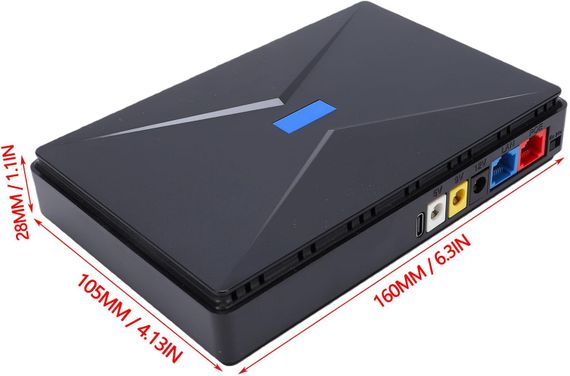 Міні-ДБЖ Andowl Q-UP900X1 – безперебійник 10000 mAh для Wi-Fi роутера, модему, IP-камер та LED-освітлення | Зображення 5