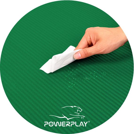 Килимок для йоги та фітнесу PowerPlay 4151 NBR Performance Mat Зелений (183x61x1.5) | Зображення 8