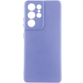 Чохол TPU GETMAN Liquid Silk Full Camera для Samsung Galaxy S22 Ultra Бузковий / Dasheen