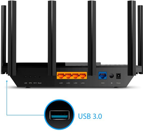 Маршрутизатор TP-LINK ARCHER AX73 AX5400 4xGE LAN 1xGE WAN USB 3.0 MU-MIMO OFDMA (ARCHER-AX73) | Зображення 2