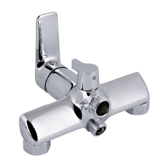 Смеситель для ванны Qtap Leo New с длинным поворотным изливом (c душевым гарнитуром) QTLEO2601CRM45562 Chrome | Зображення 2