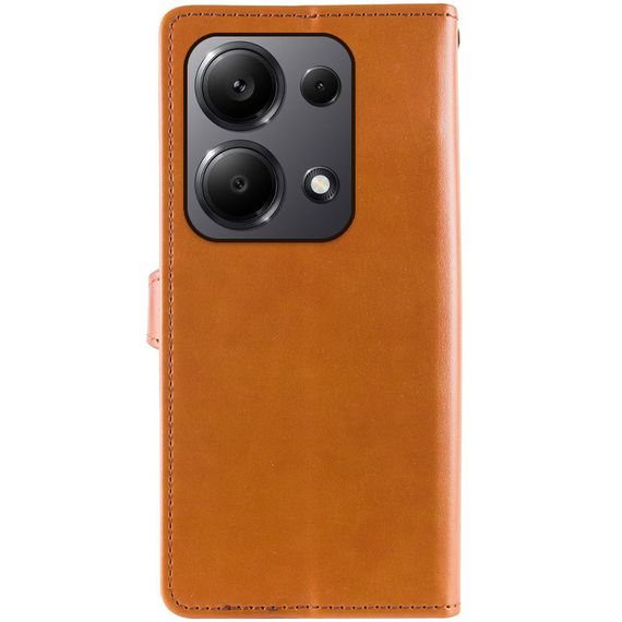 Шкіряний чохол-книжка GETMAN Gallant (PU) для Xiaomi Redmi Note 13 Pro 4G / Poco M6 Pro 4G Коричневий | Зображення 2