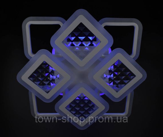 Люстра потолочная LED с пультом A2723/4+4S-RGB-wh-d Белый 11х54х62 см. | Зображення 6