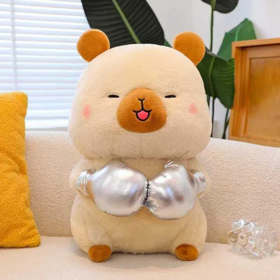 М'яка іграшка Капібара боксер, 45 см, плюшева капібара, в наявності різні кольори | Зображення 7