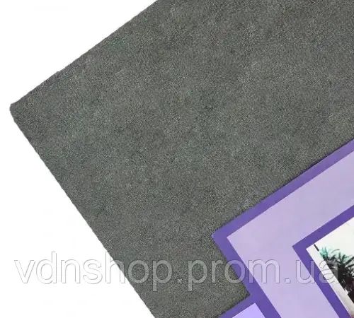 Темно-сіре Простирадло махрове на резинці з наволочками Anisa (220х240+30 см)