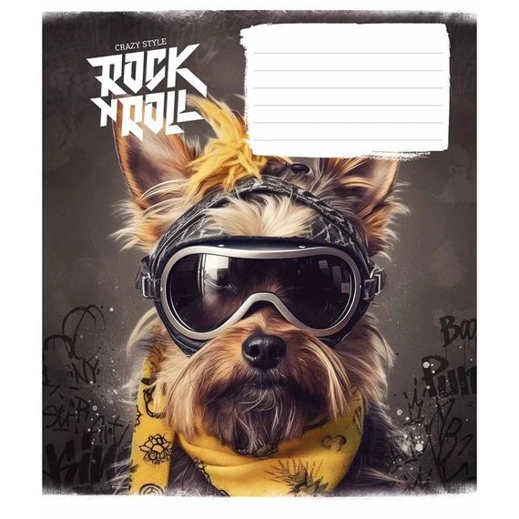 Тетрадь ученическая "Rock star" 012-3277L-4 в линию, 12 листов