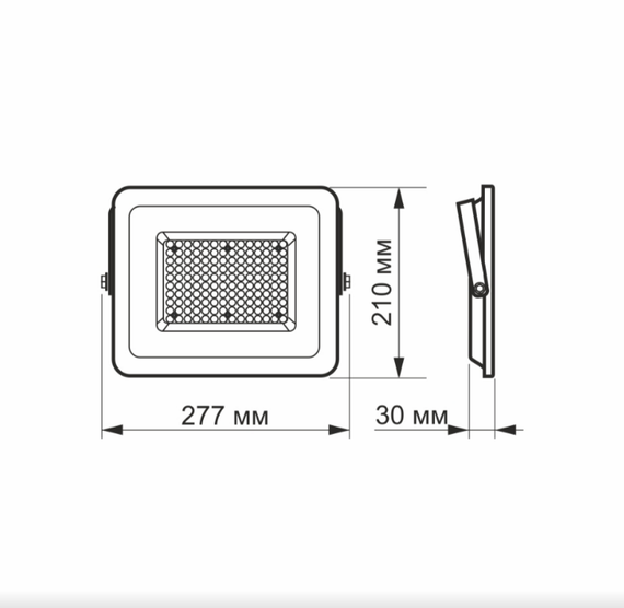 LED Прожектор 100W 5000К 220V білий VL-F2e-1005W Videx | Зображення 3