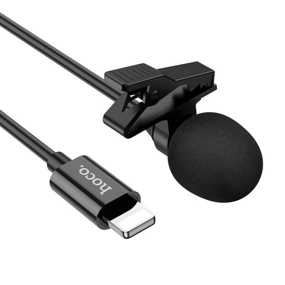 Микрофон петличный Hoco L14 Lightning (2m) Black | Зображення 3