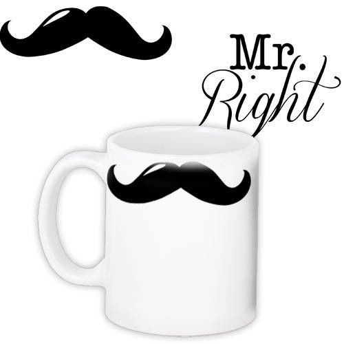 Чашка з принтом Mr. Right 330 мл (KR_L136)