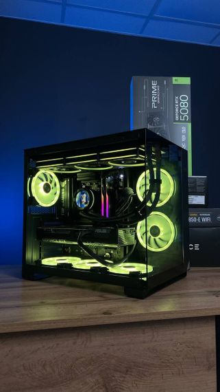 Збірка на замовлення: ігровий ПК PCCooler C3 T500 ARGB Black Tower / AMD Ryzen 7 9800X3D (8 (16) ядер по 4,7 - 5,2 ГГц) / 64 ГБ DDR5 / 500 ГБ SSD M.2 + 2000 ГБ SSD M.2 / nVidia GeForce RTX 5080, 16 ГБ GDDR7, 256-bit / 850 Вт | Зображення 2