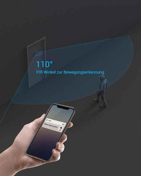 Відеодзвінок EZVIZ DP2C WiFi, Дверний дзвінок з камерою акумуляторний, монітор 4,3", PIR-сенсор, 155° огляд, дверне вічко | Зображення 4