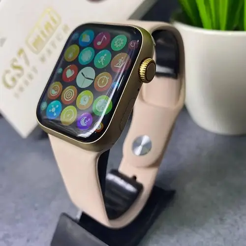золоті Смарт-годинник Smart Watch GS7 MINI 41 мм, Фітнес годинник з тонометром та пульсоксиметром | Зображення 2