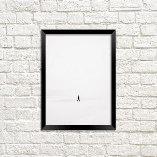 Постер в рамке Наодинці з собою 15x21 см, A5 (MT5_ART026_BL)