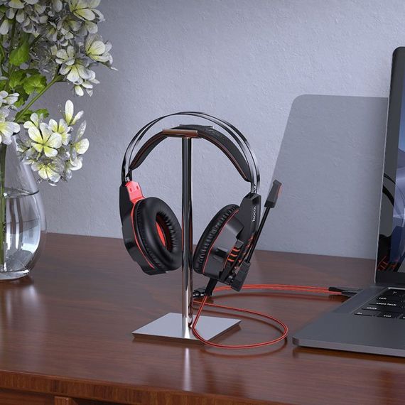 Наушники Hoco W102 Cool Tour Gaming, игровые ведущие наушники с подсветкой, геймерские наушники, 2 | Зображення 5