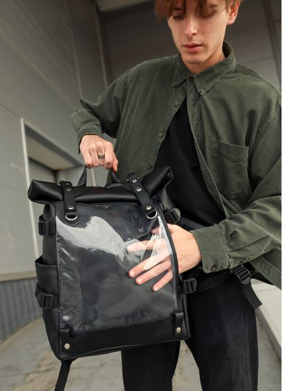 Чоловічий рюкзак Sambag ROLLTOP HACKING чорний 41 х 30 х 16 см (24460001m) | Зображення 3