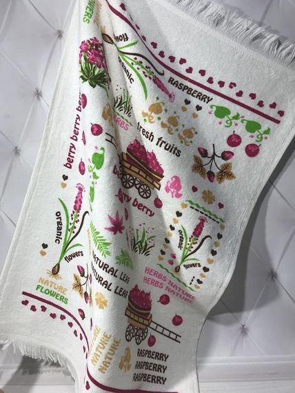 Набір 12 кухонних рушників By IDO Antalya Fresh Fruits 40х60 махра/велюр