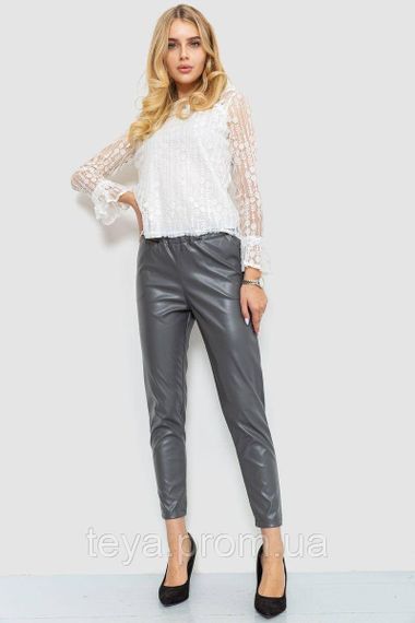 Лосини жіночі з екошкіри колір сірий розмір XL FA_007886 | Зображення 1