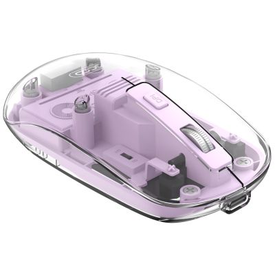 Мышка XO M12 Wireless Transparent/Pink (M12 Purple)