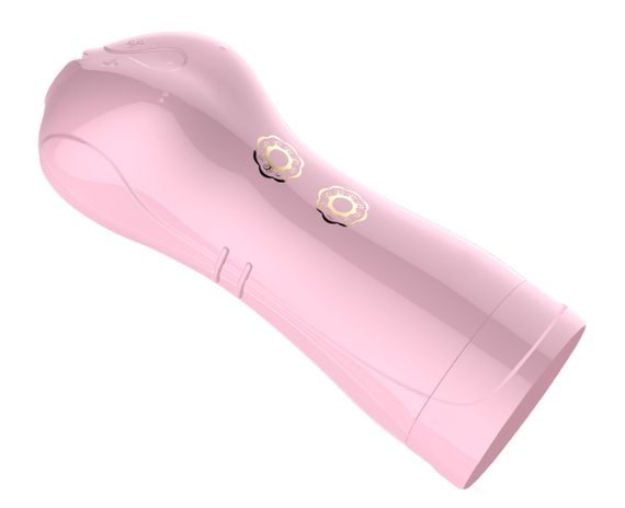 Мастурбатор с вибростимуляцией FOXSHOW Vibrating and Flashing Masturbation Cup Pink USB 7+7 Function, sexstyle | Зображення 1