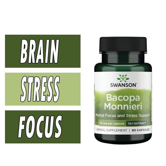 Бакопа Моньє Swanson Bacopa Monnieri 10:1 Extract 50 mg 90 caps | Зображення 2
