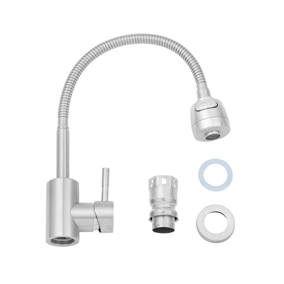 Змішувач для кухні Agua з гнучким виливом Acero-INOX035-2 (CV023291) | Зображення 3