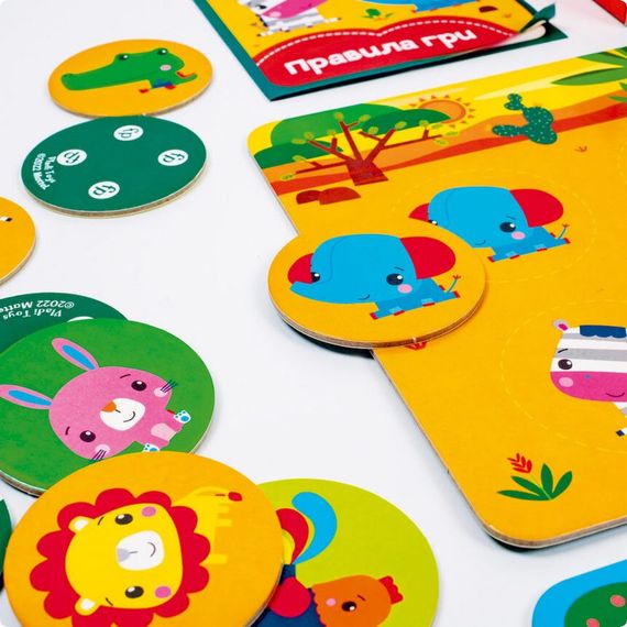 Гра настільна "Fisher Price. Лото. Вивчаємо тварин" VT2910-01, 4 гральні поля | Зображення 3