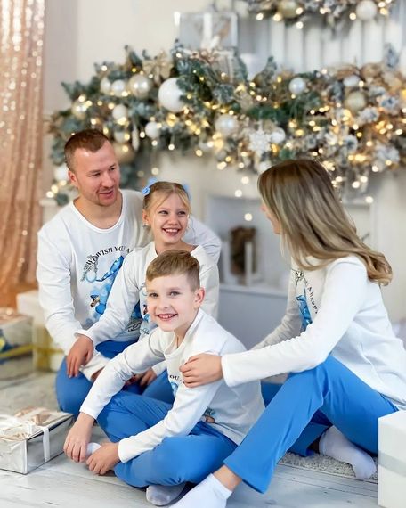 Піжама чоловіча "Family look" Носи своє 46 Білий (p-12640-141779) | Зображення 4