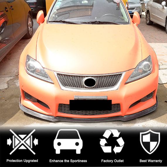 Накладка на передній бампер Lip (для F 2011-2013, Карбон) для Lexus IS рр | Зображення 1