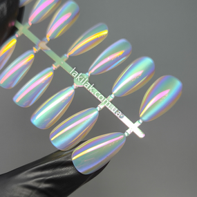 Гелевые типсы для нарощения светлая Аврора №2 (миндаль) 30шт