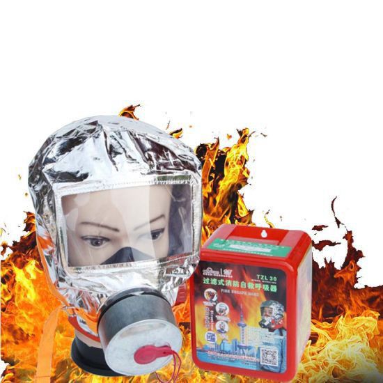 Маска противогаз из алюминиевой фольги, панорамный противогаз Fire mask защита головы от радиации ON-77 | Зображення 6