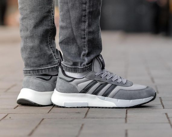 Adidas Retropy F2 Dark Grey адідас ретропі ф2 темно сірі адіки кроссовки адидас ретропи | Зображення 5